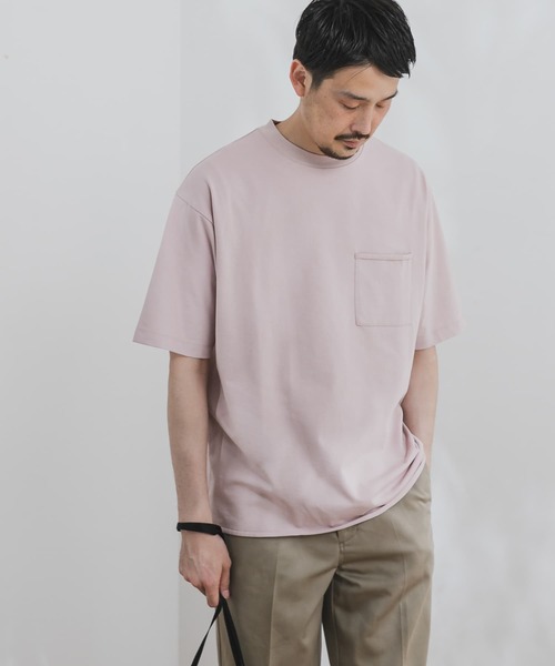 URBAN RESEARCH DOORS(アーバンリサーチドアーズ)の「ニュアンスカラークルーネックTシャツ(Tシャツ/カットソー・メンズ・ナチュラル/ピンク系その他/モカ/ブルー系その他・40/38)」の17枚目の写真