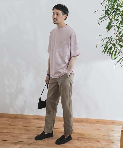 URBAN RESEARCH DOORS(アーバンリサーチドアーズ)の「ニュアンスカラークルーネックTシャツ(Tシャツ/カットソー・メンズ・ナチュラル/ピンク系その他/モカ/ブルー系その他・40/38)」の20枚目の写真