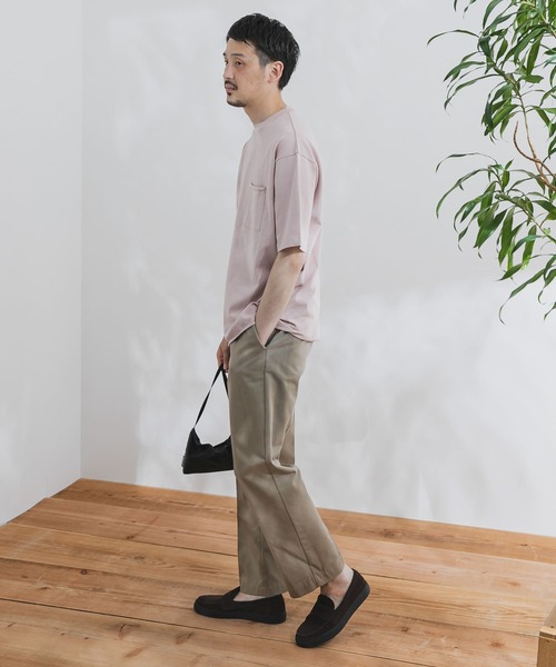 URBAN RESEARCH DOORS(アーバンリサーチドアーズ)の「ニュアンスカラークルーネックTシャツ(Tシャツ/カットソー・メンズ・ナチュラル/ピンク系その他/モカ/ブルー系その他・40/38)」の21枚目の写真