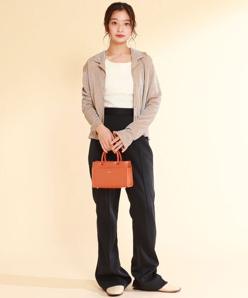 Ray BEAMS（レイビームス）の「Ray BEAMS / ラメ オープンカラー シャツ（シャツ/ブラウス・レディース・ベージュ/オレンジ・ONE SIZE）」の8枚目の写真