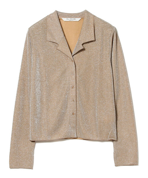 Ray BEAMS（レイビームス）の「Ray BEAMS / ラメ オープンカラー シャツ（シャツ/ブラウス・レディース・ベージュ/オレンジ・ONE SIZE）」の12枚目の写真