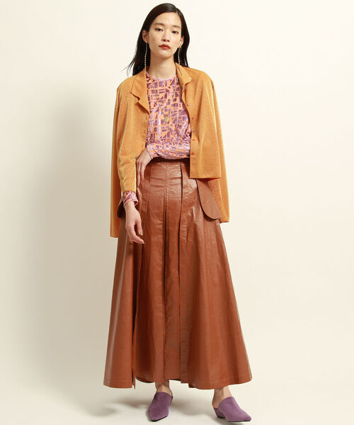 Ray BEAMS（レイビームス）の「Ray BEAMS / ラメ オープンカラー シャツ（シャツ/ブラウス・レディース・ベージュ/オレンジ・ONE SIZE）」の20枚目の写真