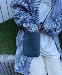 WEGO/フェイクレザーミニマルポシェット