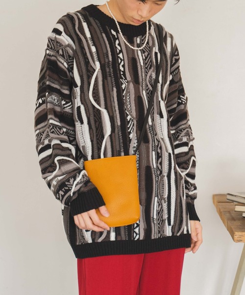 WEGO（ウィゴー）の「WEGO/フェイクレザーミニマルポシェット（ショルダーバッグ・メンズ・その他1/ブラック/その他2/その他3/ライトグレー/グリーン系その他/ブルー系その他/オレンジ系その他/マスタード/ワイン/ライトベージュ/ネイビー/ブラウン/カーキ/アイボリー/その他4/その他5・FREE）」の10枚目の写真