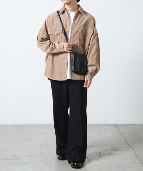 WEGO（ウィゴー）の「WEGO/フェイクレザーミニマルポシェット（ショルダーバッグ・メンズ・その他1/ブラック/その他2/その他3/ライトグレー/グリーン系その他/ブルー系その他/オレンジ系その他/マスタード/ワイン/ライトベージュ/ネイビー/ブラウン/カーキ/アイボリー/その他4/その他5・FREE）」の20枚目の写真