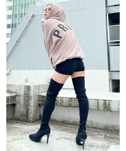 GYDA（ジェイダ）の「H/Wワンウォッシュショーパン（デニムパンツ・レディース・ブラック・SMALL/MEDIUM）」の2枚目の写真