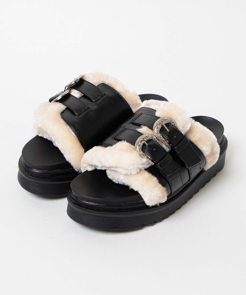 WEGO（ウィゴー）の「WEGO/ファーサンダル（サンダル・レディース・ブラック・MEDIUM/LARGE）」の12枚目の写真