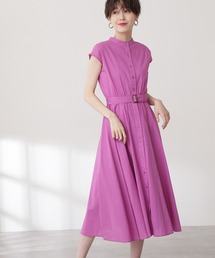 N.（N. Natural Beauty Basic） | バンドカラーブラウジングワンピース(ワンピース)