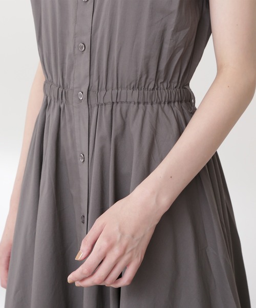 N.(N. Natural Beauty Basic)(エヌエヌナチュラルビューティーベーシック)の「バンドカラーブラウジングワンピース(ワンピース・レディース・グレー/ピンク/ブルー/ブルー系その他・SMALL/MEDIUM)」の14枚目の写真