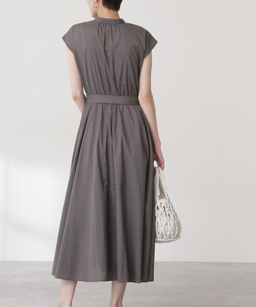 N.(N. Natural Beauty Basic)(エヌエヌナチュラルビューティーベーシック)の「バンドカラーブラウジングワンピース(ワンピース・レディース・グレー/ピンク/ブルー/ブルー系その他・SMALL/MEDIUM)」の12枚目の写真