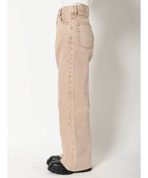 EVRIS（エヴリス）の「SIMPLE WIDE デニムパンツ（デニムパンツ・レディース・ベージュ/ライトブルー/カーキ・MEDIUM/SMALL）」の15枚目の写真