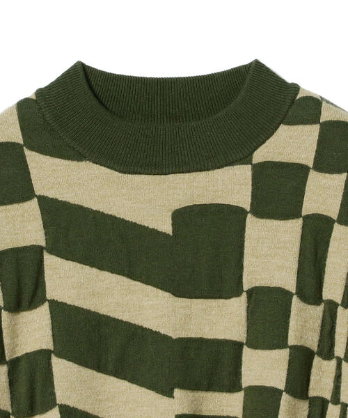 Ray BEAMS（レイビームス）の「Ray BEAMS / ジオメトリック ハイネック ニット（ニット/セーター・レディース・ブラック/グリーン・ONE SIZE）」の16枚目の写真