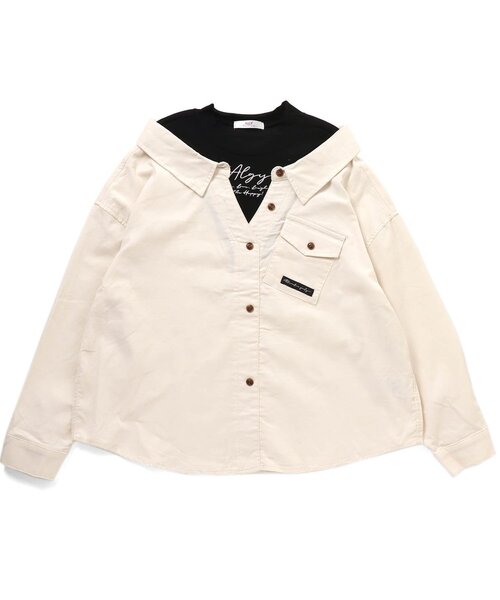 algy（アルジー）の「/コーデュロイドッキングシャツ（シャツ/ブラウス・キッズ・アイボリー/ピンク/サックスブルー・XXX-SMALL/XX-SMALL/X-SMALL/SMALL/MEDIUM）」の14枚目の写真