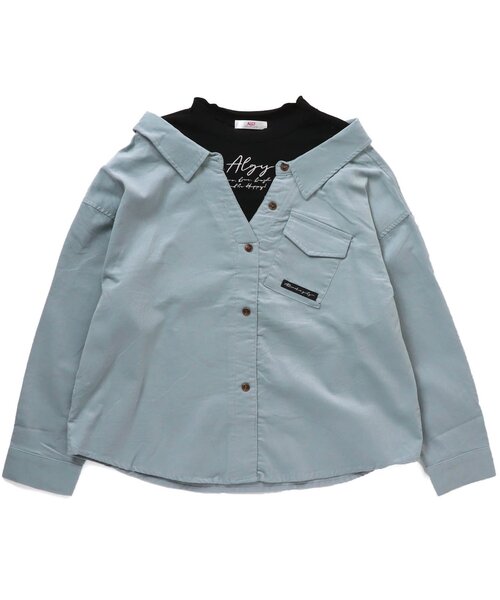 algy（アルジー）の「/コーデュロイドッキングシャツ（シャツ/ブラウス・キッズ・アイボリー/ピンク/サックスブルー・XXX-SMALL/XX-SMALL/X-SMALL/SMALL/MEDIUM）」の15枚目の写真