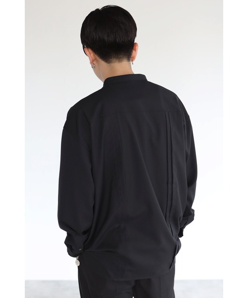CREARE -LINO-(クレアーレリノ)の「とろみ レイヤード風 バンドーカラーシャツ(シャツ/ブラウス・メンズ・ホワイト/ブラック/ダークブラウン・M/L)」の17枚目の写真