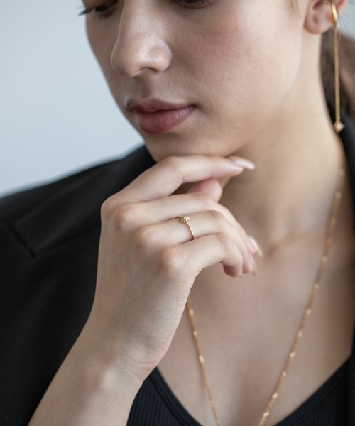 PAS TIERRA（パティエラ）の「[Briller] K10クレールダイヤモンドリング（リング・レディース・イエローゴールド・#7/#9/#13/#11）」の7枚目の写真