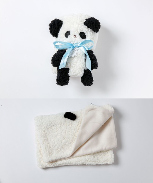 ALTROSE（アルトローズ）の「ブランケット  モコモコ クルクル アニマル 膝掛 ひざ掛け（ブランケット・レディース・ベージュ/アイボリー/ピンク/ホワイト×ブラック/ブルー/グレー系その他2/ブラウン系その他・FREE）」の8枚目の写真