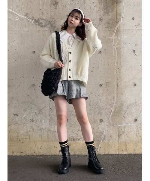 WEGO（ウィゴー）の「WEGO/シャーリングショルダーバッグ（ショルダーバッグ・レディース・オフホワイト/ブラック・FREE）」の12枚目の写真