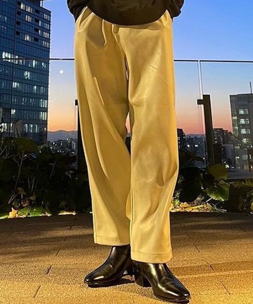 8(eight)(エイト)の「PUレザーワイドパンツ(その他パンツ・メンズ・アイボリー/ブルーグレー/ブラック・MEDIUM/LARGE)」の2枚目の写真