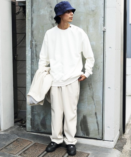 8(eight)(エイト)の「PUレザーワイドパンツ(その他パンツ・メンズ・アイボリー/ブルーグレー/ブラック・MEDIUM/LARGE)」の8枚目の写真