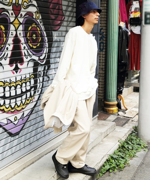 8(eight)(エイト)の「PUレザーワイドパンツ(その他パンツ・メンズ・アイボリー/ブルーグレー/ブラック・MEDIUM/LARGE)」の9枚目の写真