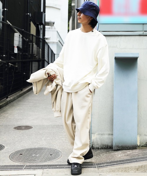 8(eight)(エイト)の「PUレザーワイドパンツ(その他パンツ・メンズ・アイボリー/ブルーグレー/ブラック・MEDIUM/LARGE)」の10枚目の写真