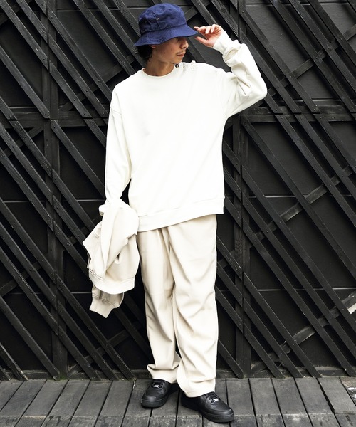 8(eight)(エイト)の「PUレザーワイドパンツ(その他パンツ・メンズ・アイボリー/ブルーグレー/ブラック・MEDIUM/LARGE)」の17枚目の写真