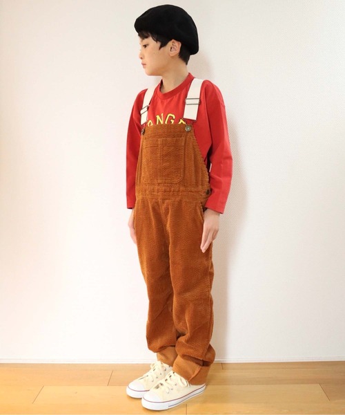 CIAOPANIC TYPY(チャオパニックティピー)の「【KIDS】コーデュロイワイドサロペット(サロペット/オーバーオール・キッズ・カーキ/アイボリー/キャメル・MEDIUM/SMALL/X-LARGE/LARGE/XX-LARGE)」の19枚目の写真