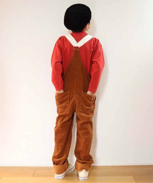 CIAOPANIC TYPY(チャオパニックティピー)の「【KIDS】コーデュロイワイドサロペット(サロペット/オーバーオール・キッズ・カーキ/アイボリー/キャメル・MEDIUM/SMALL/X-LARGE/LARGE/XX-LARGE)」の17枚目の写真