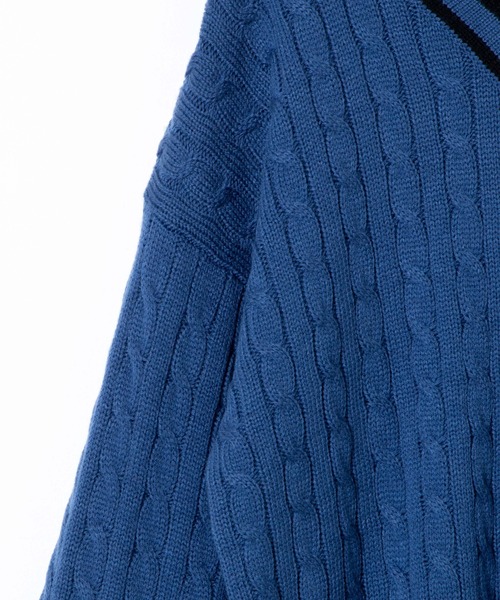 WEGO（ウィゴー）の「WEGO/ケーブルチルデンセーター（ニット/セーター・メンズ・ホワイト/ブラック/ベージュ/ブルー系その他・MEDIUM/LARGE）」の6枚目の写真
