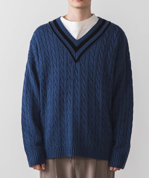 WEGO（ウィゴー）の「WEGO/ケーブルチルデンセーター（ニット/セーター・メンズ・ホワイト/ブラック/ベージュ/ブルー系その他・MEDIUM/LARGE）」の20枚目の写真