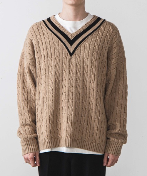 WEGO（ウィゴー）の「WEGO/ケーブルチルデンセーター（ニット/セーター・メンズ・ホワイト/ブラック/ベージュ/ブルー系その他・MEDIUM/LARGE）」の19枚目の写真