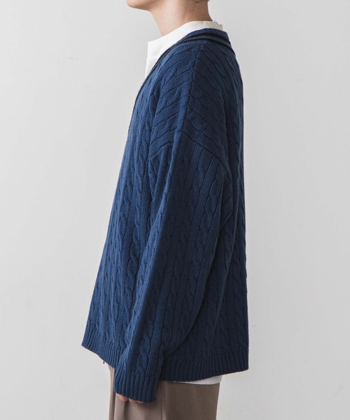 WEGO（ウィゴー）の「WEGO/ケーブルチルデンセーター（ニット/セーター・メンズ・ホワイト/ブラック/ベージュ/ブルー系その他・MEDIUM/LARGE）」の21枚目の写真