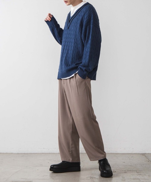 WEGO（ウィゴー）の「WEGO/ケーブルチルデンセーター（ニット/セーター・メンズ・ホワイト/ブラック/ベージュ/ブルー系その他・MEDIUM/LARGE）」の14枚目の写真