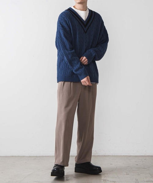 WEGO（ウィゴー）の「WEGO/ケーブルチルデンセーター（ニット/セーター・メンズ・ホワイト/ブラック/ベージュ/ブルー系その他・MEDIUM/LARGE）」の15枚目の写真