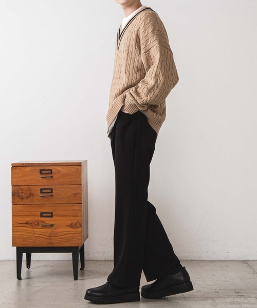 WEGO（ウィゴー）の「WEGO/ケーブルチルデンセーター（ニット/セーター・メンズ・ホワイト/ブラック/ベージュ/ブルー系その他・MEDIUM/LARGE）」の11枚目の写真