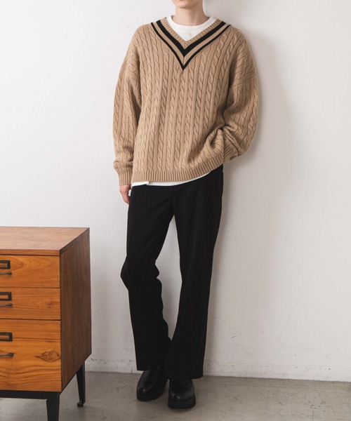 WEGO（ウィゴー）の「WEGO/ケーブルチルデンセーター（ニット/セーター・メンズ・ホワイト/ブラック/ベージュ/ブルー系その他・MEDIUM/LARGE）」の12枚目の写真