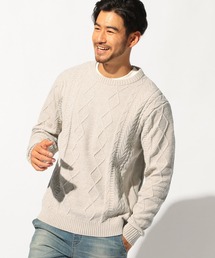 【WEB限定】ケーブルニットプルオーバー