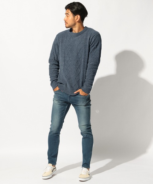 BAYFLOW(ベイフロー)の「【WEB限定】ケーブルニットプルオーバー(ニット/セーター・メンズ・ネイビー/グリーン/ベージュ/イエロー・LARGE/MEDIUM)」の11枚目の写真