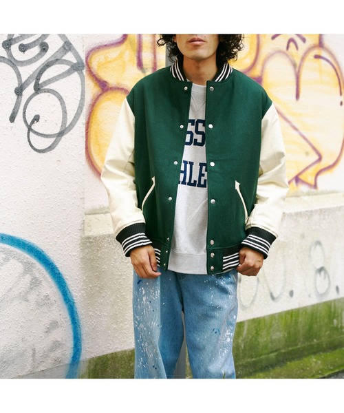 CPCM(シーピーシーエム)の「ラインリブメルトンスタジャン(スタジャン・メンズ・ブラック/ネイビー/ブラウン/グリーン・LARGE/MEDIUM)」の7枚目の写真