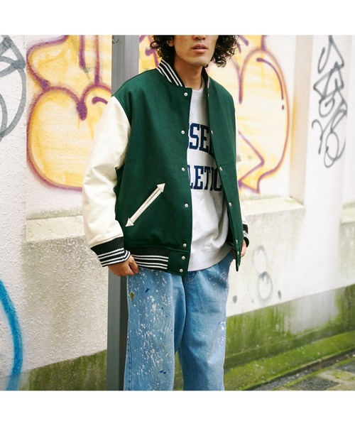 CPCM(シーピーシーエム)の「ラインリブメルトンスタジャン(スタジャン・メンズ・ブラック/ネイビー/ブラウン/グリーン・LARGE/MEDIUM)」の10枚目の写真