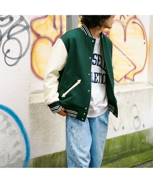 CPCM(シーピーシーエム)の「ラインリブメルトンスタジャン(スタジャン・メンズ・ブラック/ネイビー/ブラウン/グリーン・LARGE/MEDIUM)」の13枚目の写真