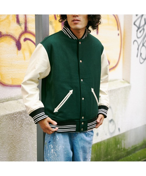 CPCM(シーピーシーエム)の「ラインリブメルトンスタジャン(スタジャン・メンズ・ブラック/ネイビー/ブラウン/グリーン・LARGE/MEDIUM)」の15枚目の写真