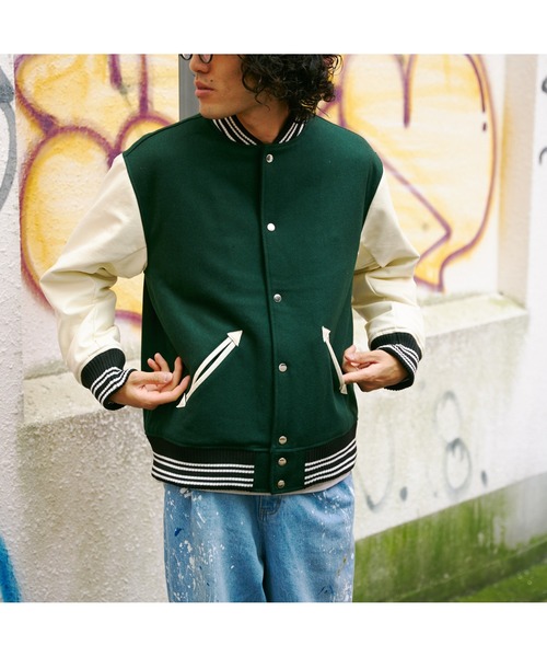 CPCM(シーピーシーエム)の「ラインリブメルトンスタジャン(スタジャン・メンズ・ブラック/ネイビー/ブラウン/グリーン・LARGE/MEDIUM)」の16枚目の写真