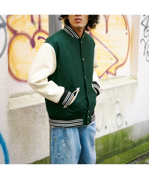 CPCM(シーピーシーエム)の「ラインリブメルトンスタジャン(スタジャン・メンズ・ブラック/ネイビー/ブラウン/グリーン・LARGE/MEDIUM)」の17枚目の写真