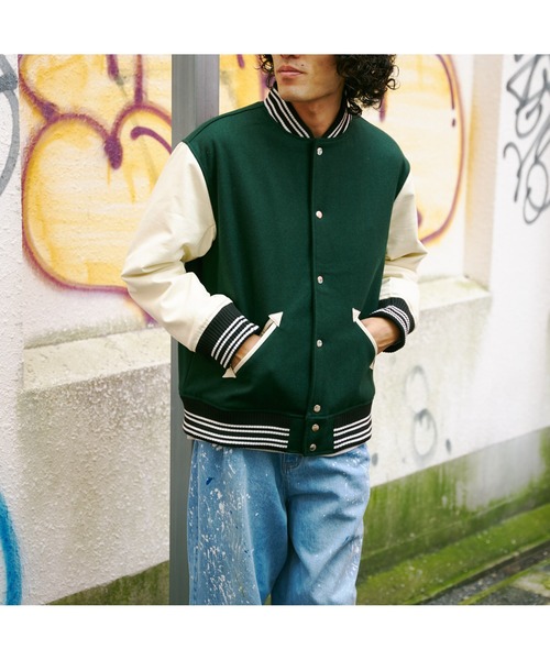 CPCM(シーピーシーエム)の「ラインリブメルトンスタジャン(スタジャン・メンズ・ブラック/ネイビー/ブラウン/グリーン・LARGE/MEDIUM)」の20枚目の写真