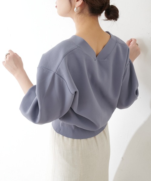 natural couture(ナチュラルクチュール)の「【おうちで洗える!】プチプラハトメバー釦おしゃれカーデ(カーディガン/ボレロ・レディース・ブラック/ネイビー/ブラウン/サックスブルー/グレイッシュベージュ/オフホワイト・FREE)」の15枚目の写真