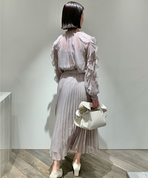 新品　CELFORD　石井美保&ROSY コラボ プリーツスカート 38 ピンク CELFORD（セルフォード）の「【CELFORD×石井美保×＆ROSYコラボ