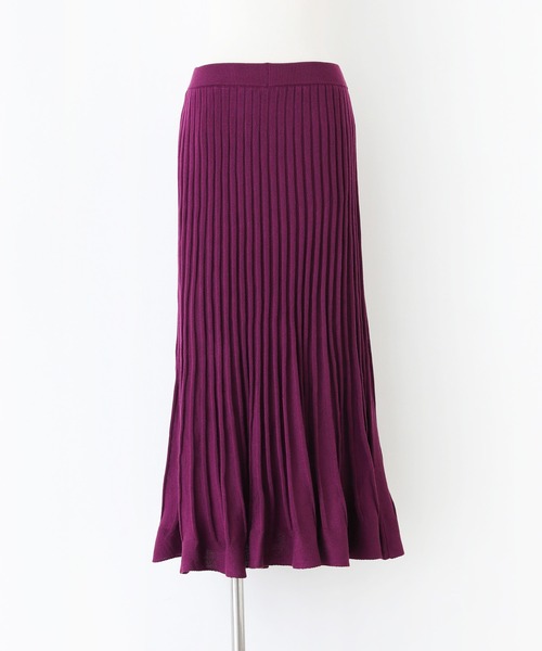 n'OrLABEL（ノアールレーベル）の「『あぜ編みニットフレアスカート』（スカート・レディース・ブラック/グリーン/マスタード/プラム/オレンジ/ナチュラル/グレー・1/2）」の18枚目の写真