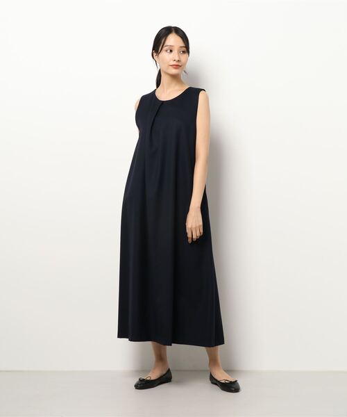 note et silence (ノートエシロンス)の「【 AMB100貨 】サキソニーノースリワンピース(ワンピース・レディース・ネイビー/キナリ/テラコッタ・1/2)」の14枚目の写真